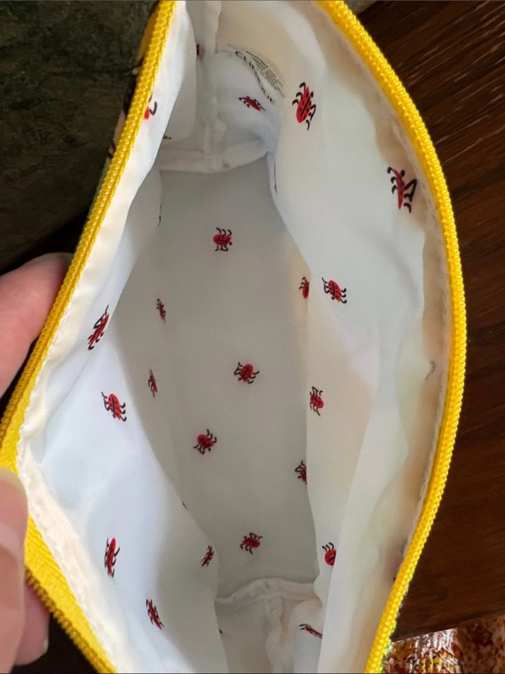 VERA NEUMANN for CLINIQUE Butterfly Print Zip Pouch Cosmetic Travel Bag